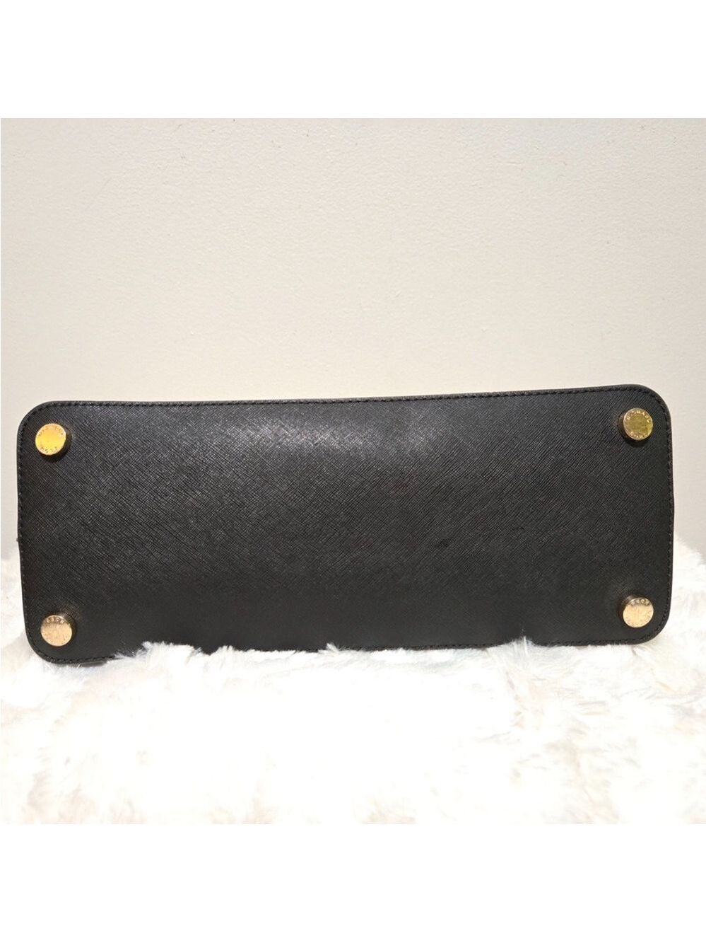 Michael Kors Cindy Large Black Leather Dome Satchel Bag - Like New - Picture 11 of 12